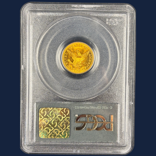 1906 Liberty $2.5 Quarter Eagle Gold Coin PCGS MS63 CAC – Older OGH Holder