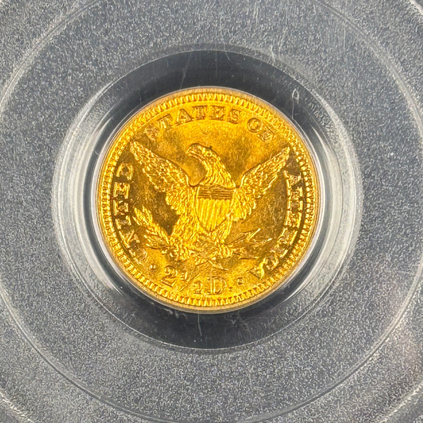 1906 Liberty $2.5 Quarter Eagle Gold Coin PCGS MS63 CAC – Older OGH Holder
