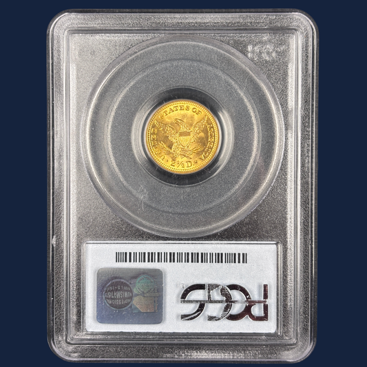 1907 Liberty $2.5 Quarter Eagle Gold Coin PCGS MS65 CAC – Older Holder GEM