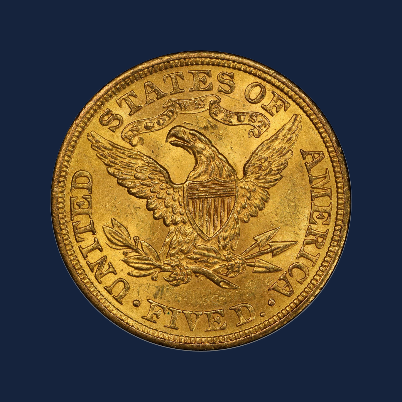 1907 $5 Liberty Head Half Eagle US Gold Coin PCGS MS64+ CAC Better Date Fairmont