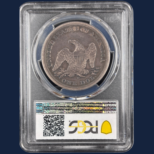 1850 O Liberty Seated Dollar PCGS VF35 CAC