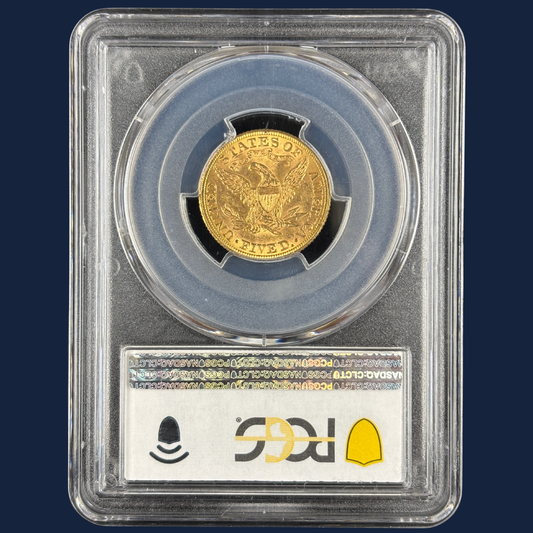 1882 $5 Liberty Head Half Eagle Gold Coin PCGS MS63+ CAC Very Original