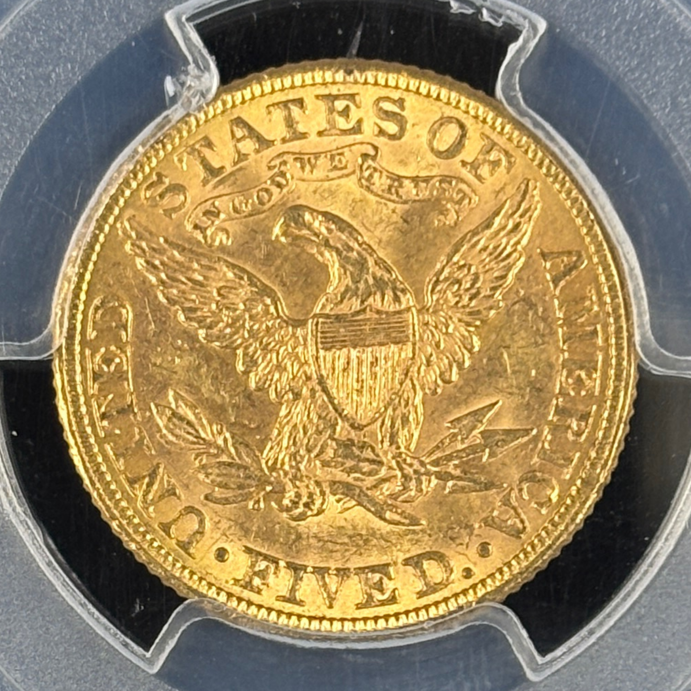 1882 $5 Liberty Head Half Eagle Gold Coin PCGS MS63+ CAC Very Original