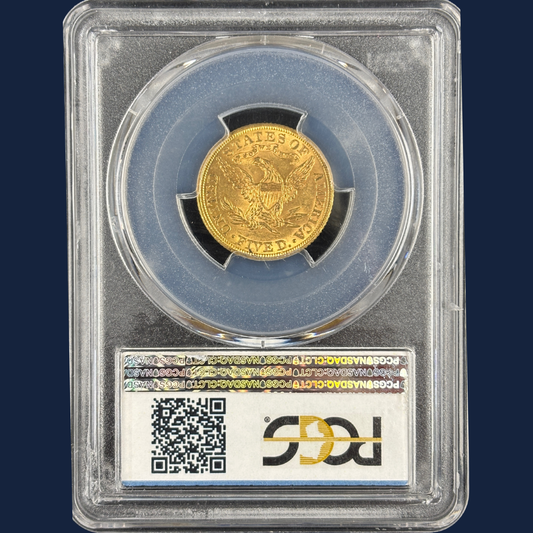 1898 $5 Liberty Head Half Eagle Gold Coin PCGS MS63 CAC Lower Mintage Pre33
