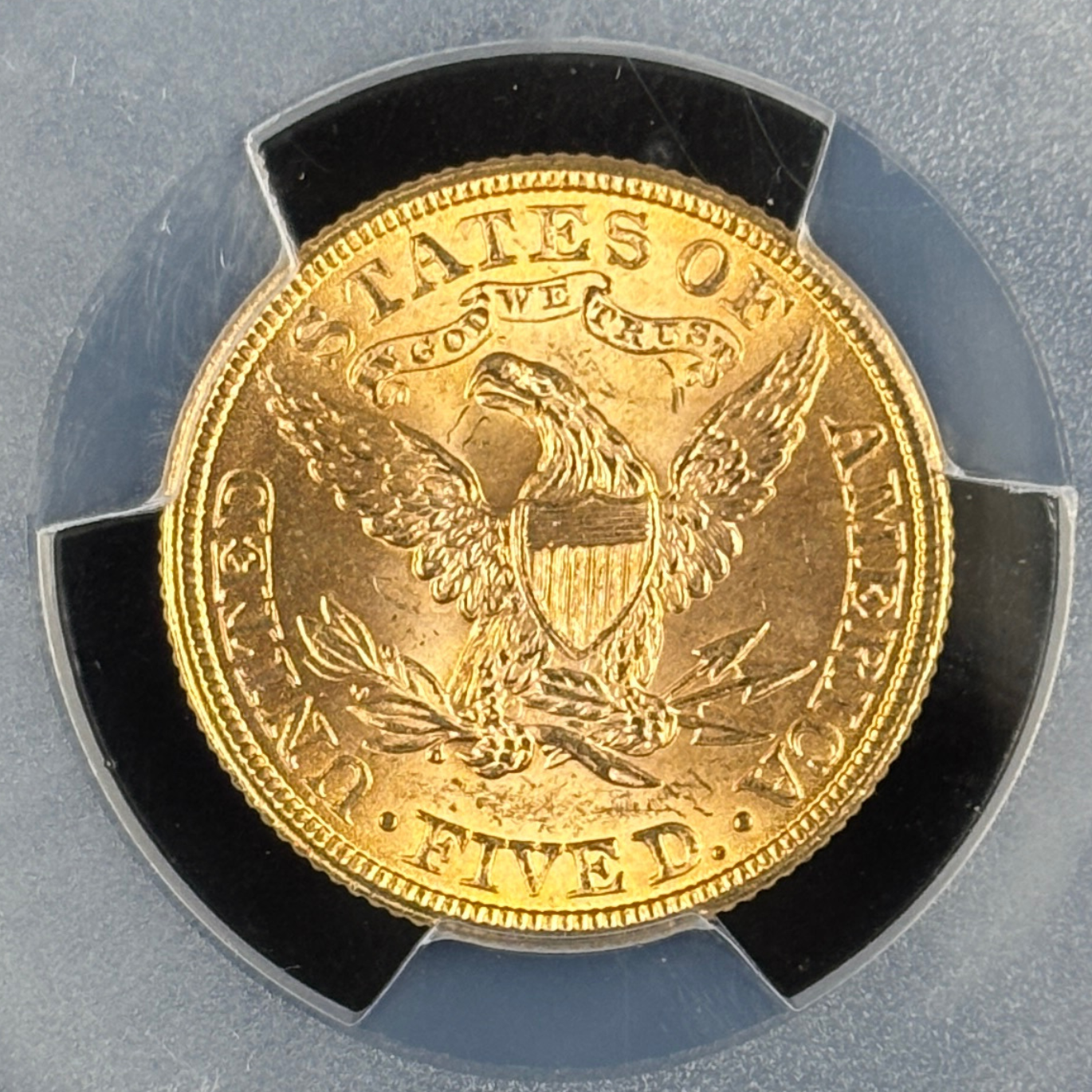 1899 Liberty Head Half Eagle Gold Coin $5 PCGS MS64 CAC Near GEM