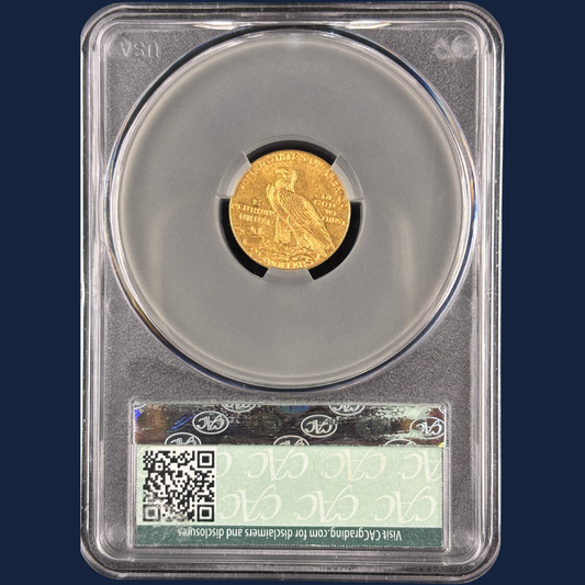 1926 $2.5 Indian Head Quarter Eagle Gold Coin CACG 63+ CAC Pre-1933