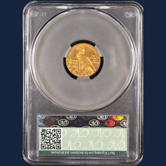 1926 $2.5 Indian Head Quarter Eagle CACG CAC MS62 Glowing with Color!