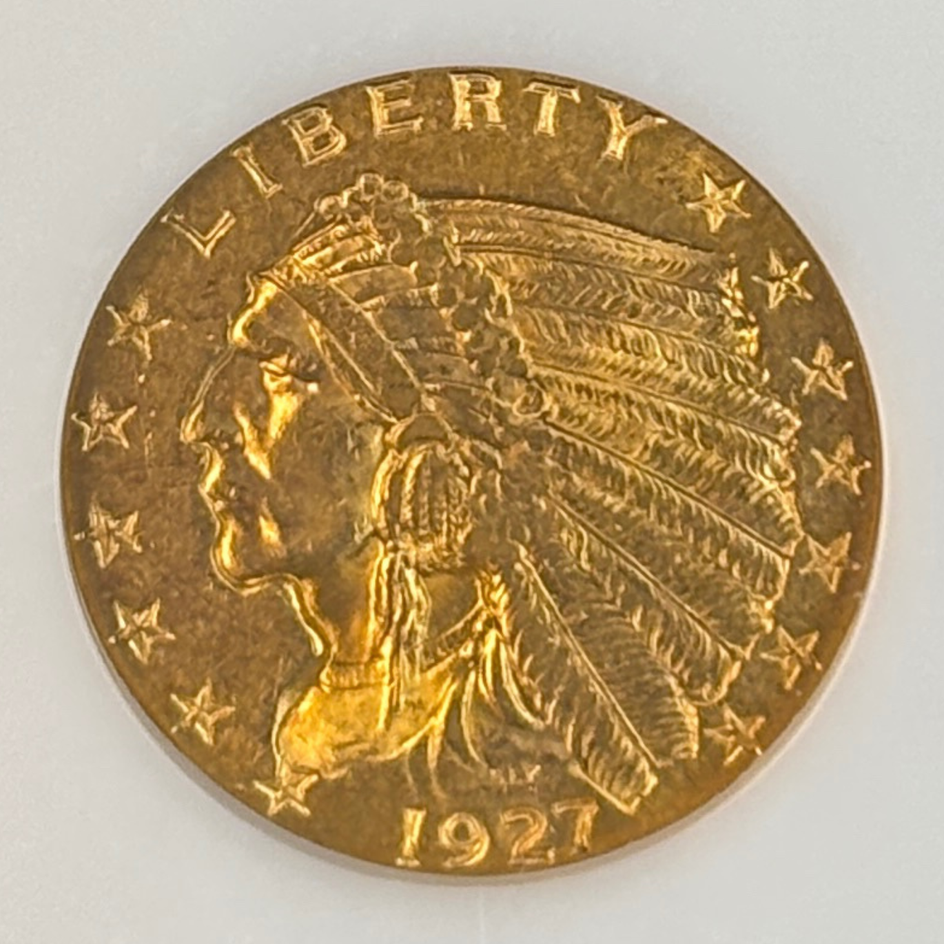 1927 $2.5 Indian Head Quarter Eagle NGC OH CAC Older Holder