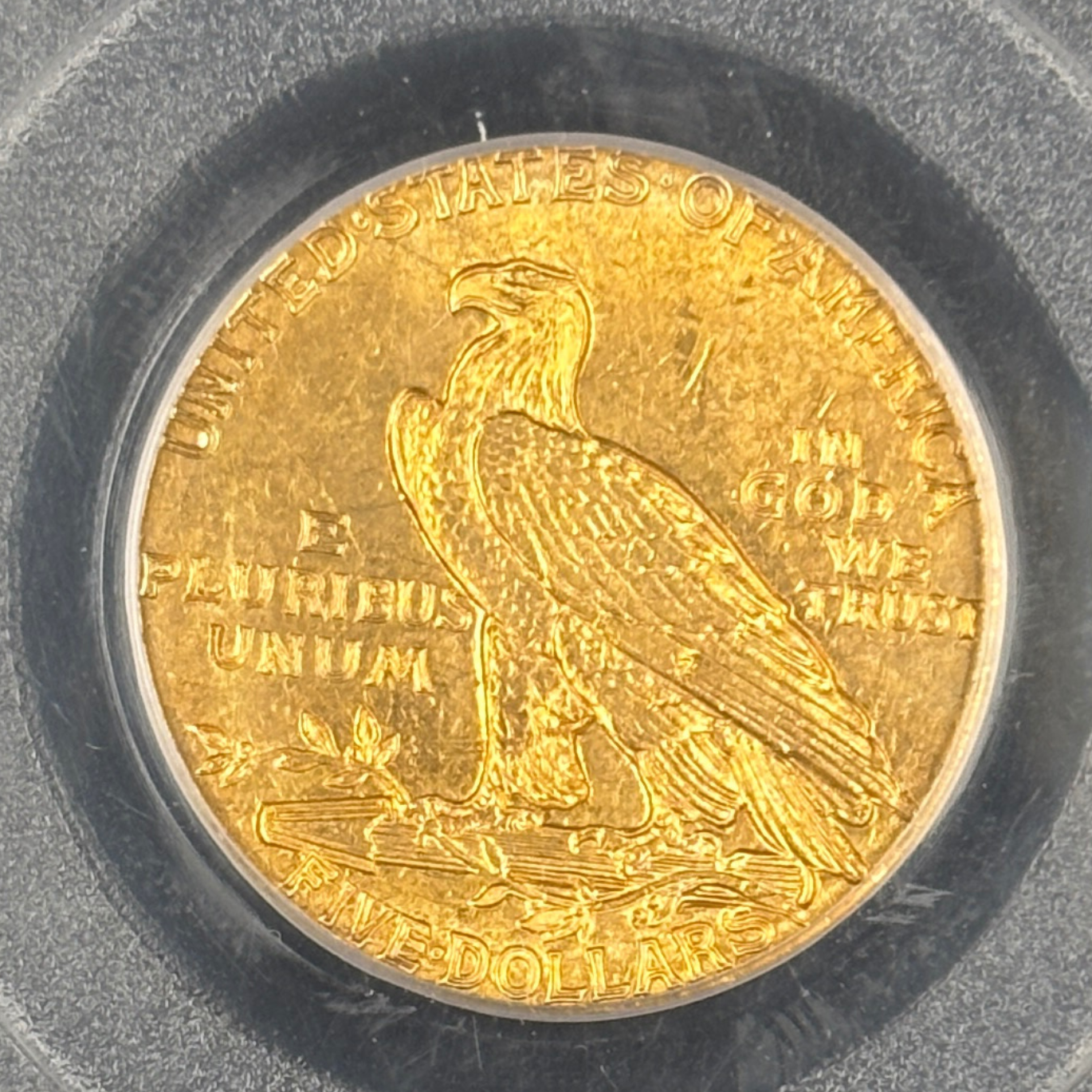 1912 $5 Indian Head Half Eagle Gold Coin PGCS OGH MS62