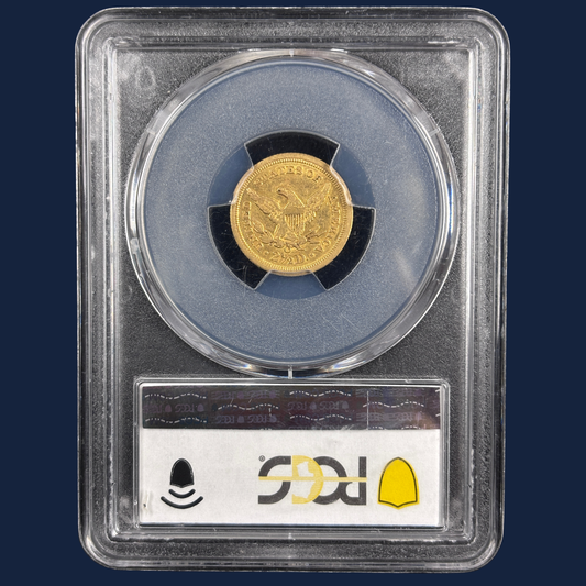 1843 O $2.5 Liberty Head Quarter Eagle PCGS CAC XF45 New Orleans Gold Coin