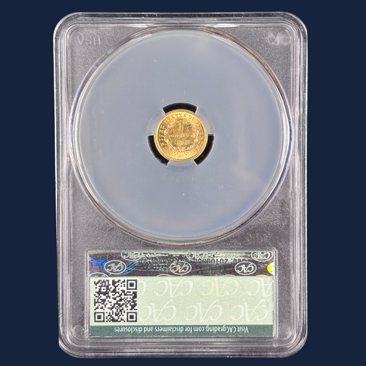 1853 Gold Dollar CAC CACG MS64 Great Luster