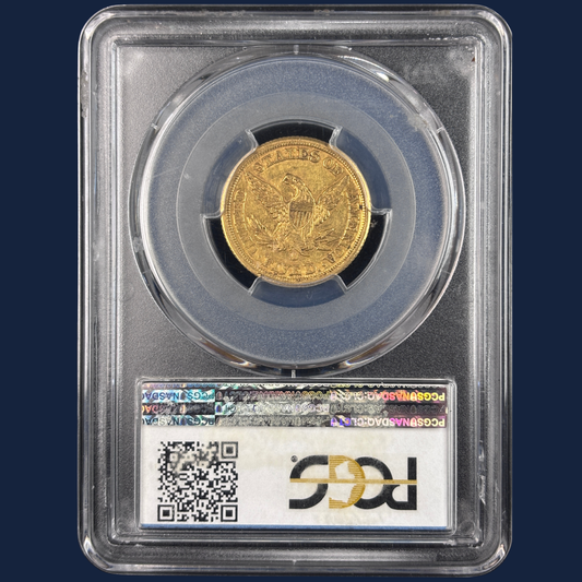 1858-D Liberty Head Half Eagle PCGS AU58 Dahlonega Gold Coin