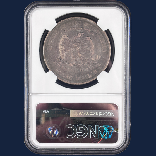 1875 P Trade Dollar $1 Silver Coin NGC VF35 Rare Better Date Low Mintage