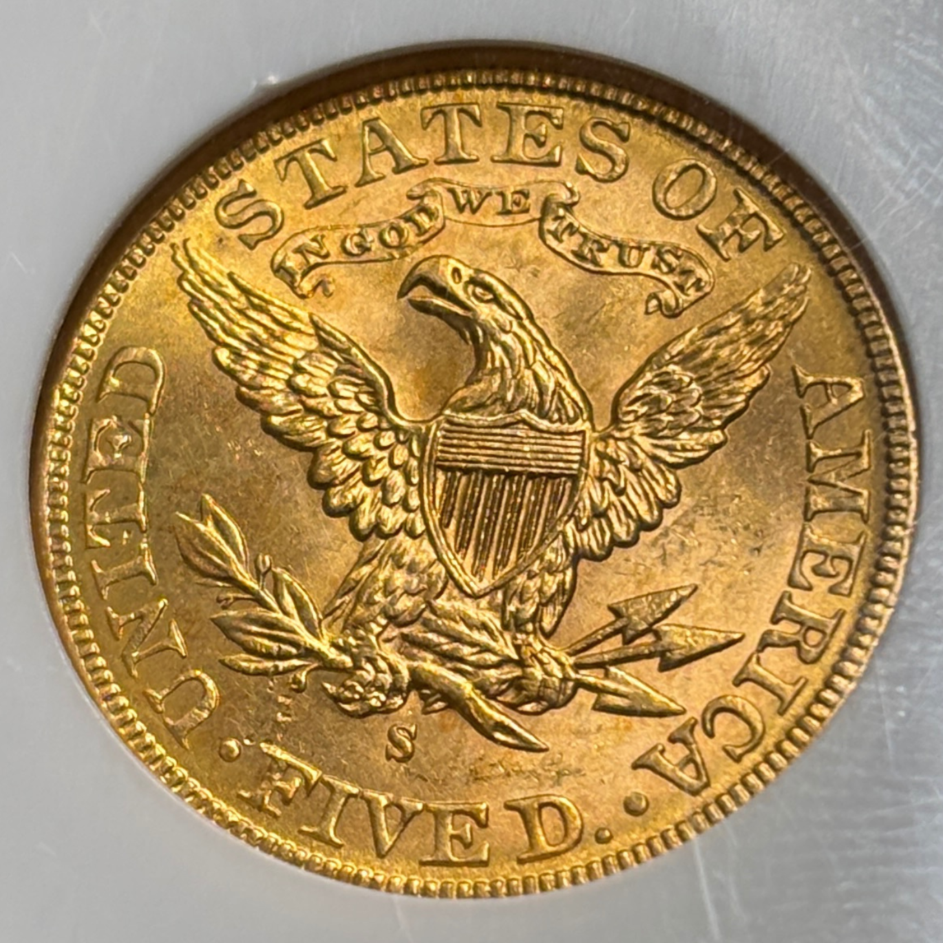 1885 S $5 Liberty Head Half Eagle Gold Coin NGC CAC MS64 Better Date