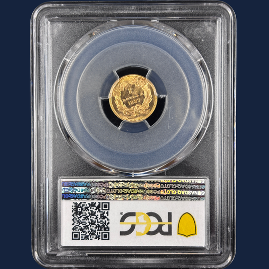 1887 Indian Princess, Large Head PCGS MS63 CAC Gold Dollar US Coin Type Coin