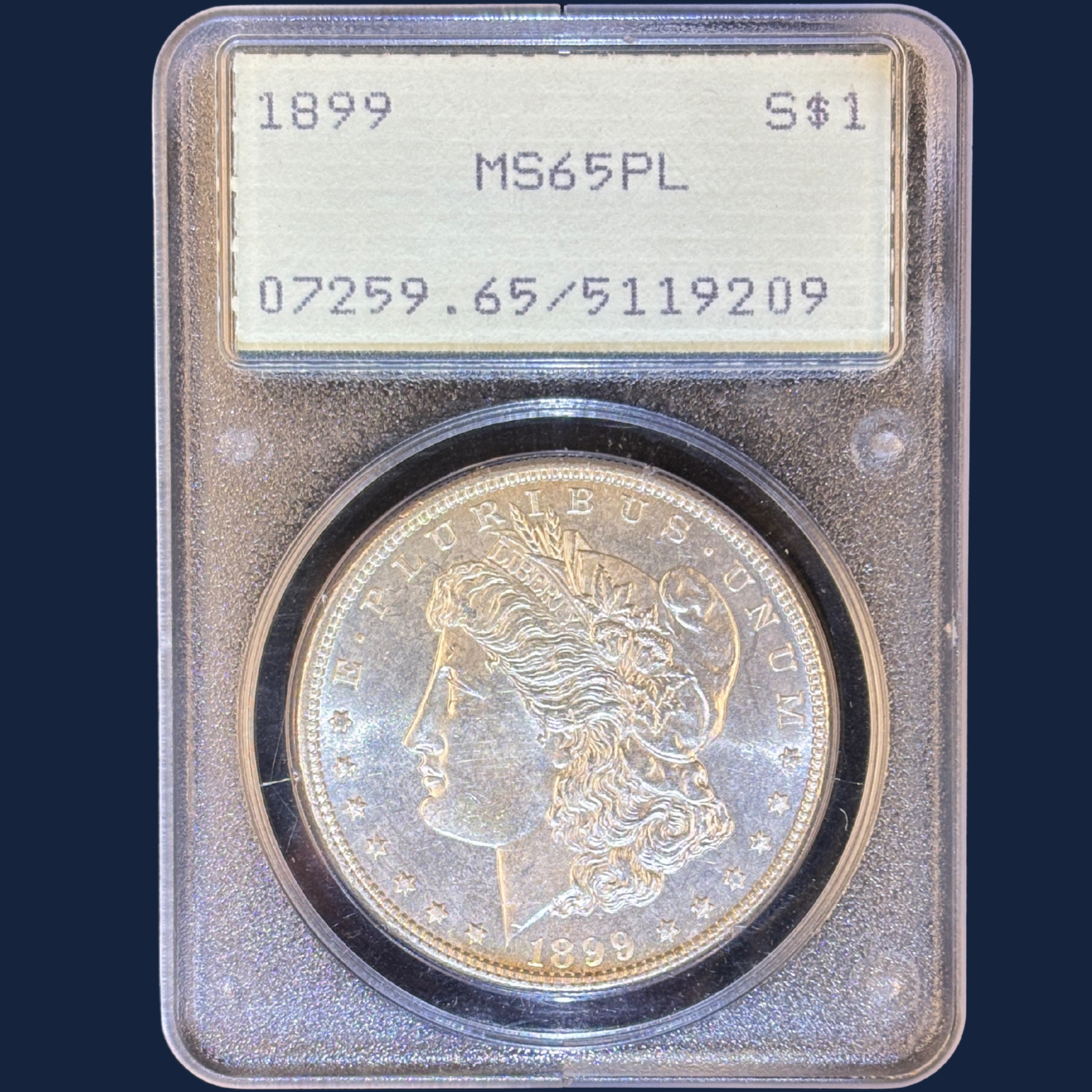 1899 Morgan MS65PL PCGS Rattler Old Holder Rare 1 of 20 in Rattler