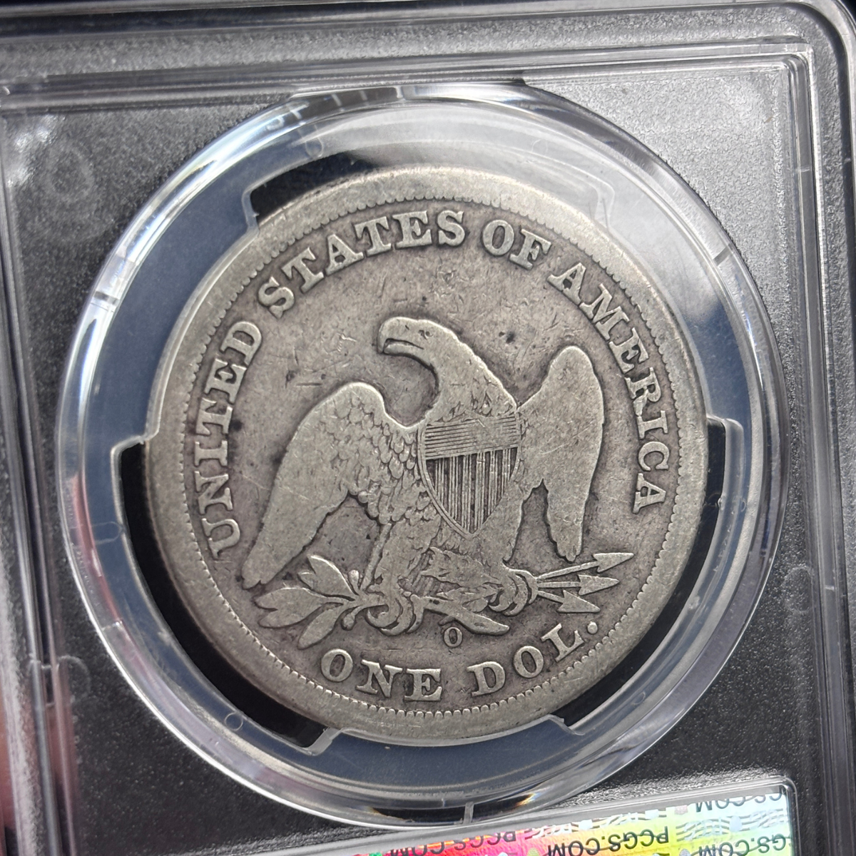 1850 O Liberty Seated Dollar New Orleans PCGS VG08 CAC Low CAC Population