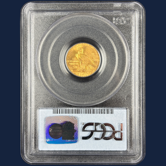 1925 D $2.5 Indian Head Quarter Eagle Gold Coin PCGS MS64 CAC Old Holder