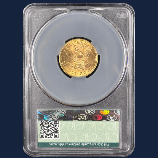 1900 $5 Liberty Head Half Eagle Gold Coin MS 63 CAC Original Skin