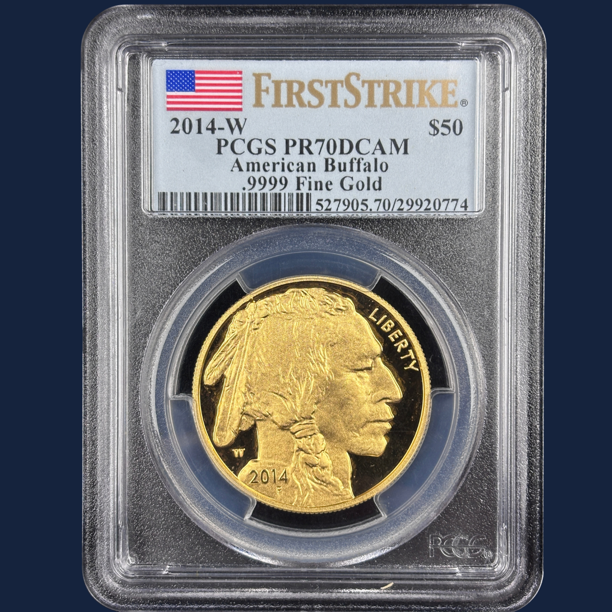 2014 W Gold Buffalo Coin PCGS FIRSTSTRIKE Label $50 PR70DCAM