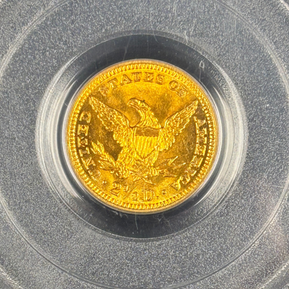 1906 Liberty $2.5 Quarter Eagle Gold Coin PCGS MS63 CAC – Older OGH Holder
