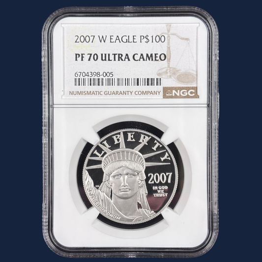 2007 W Platinum Eagle $100 PF70 Ultra Cameo NGC