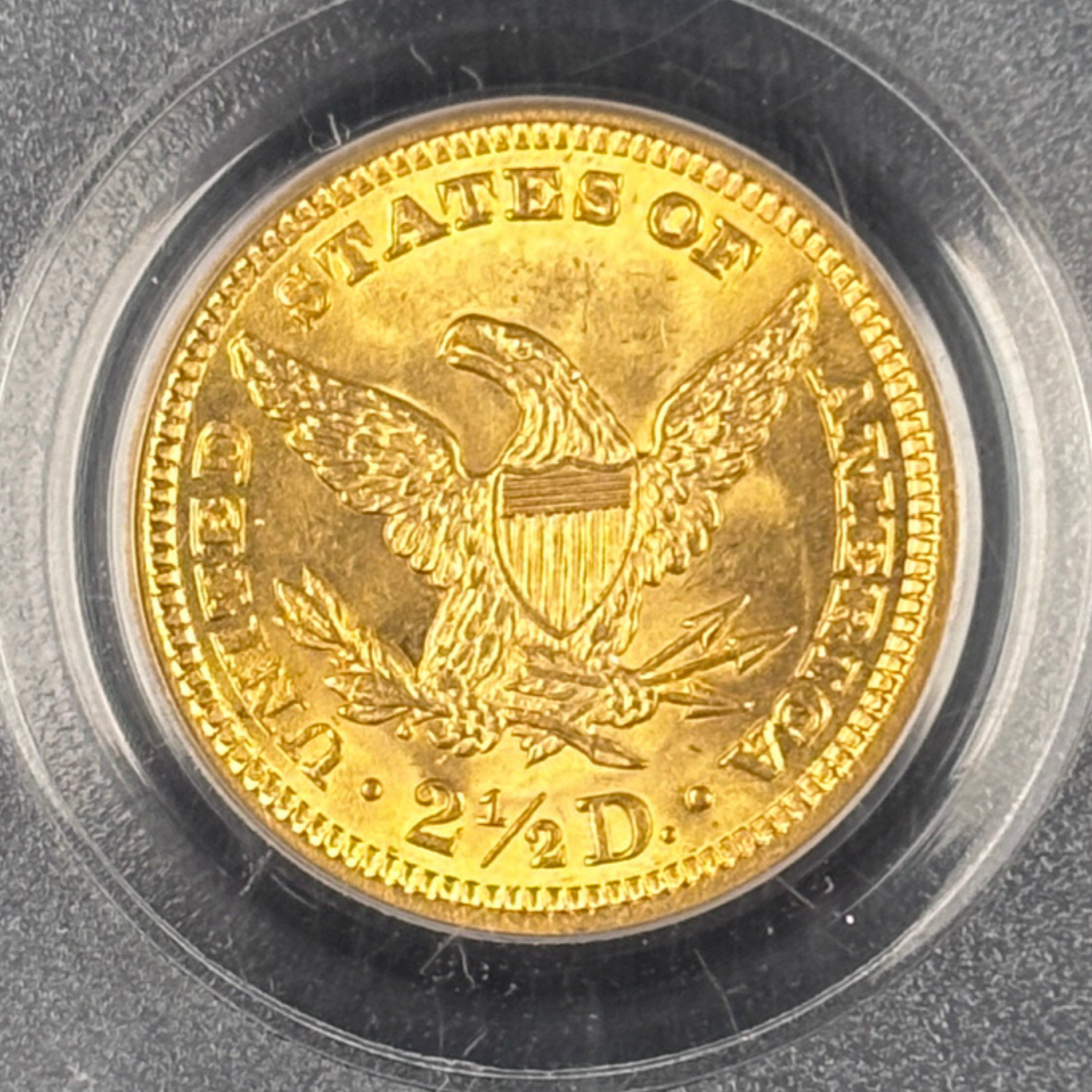 1907 Liberty $2.5 Quarter Eagle Gold Coin PCGS MS65 CAC – Older Holder GEM