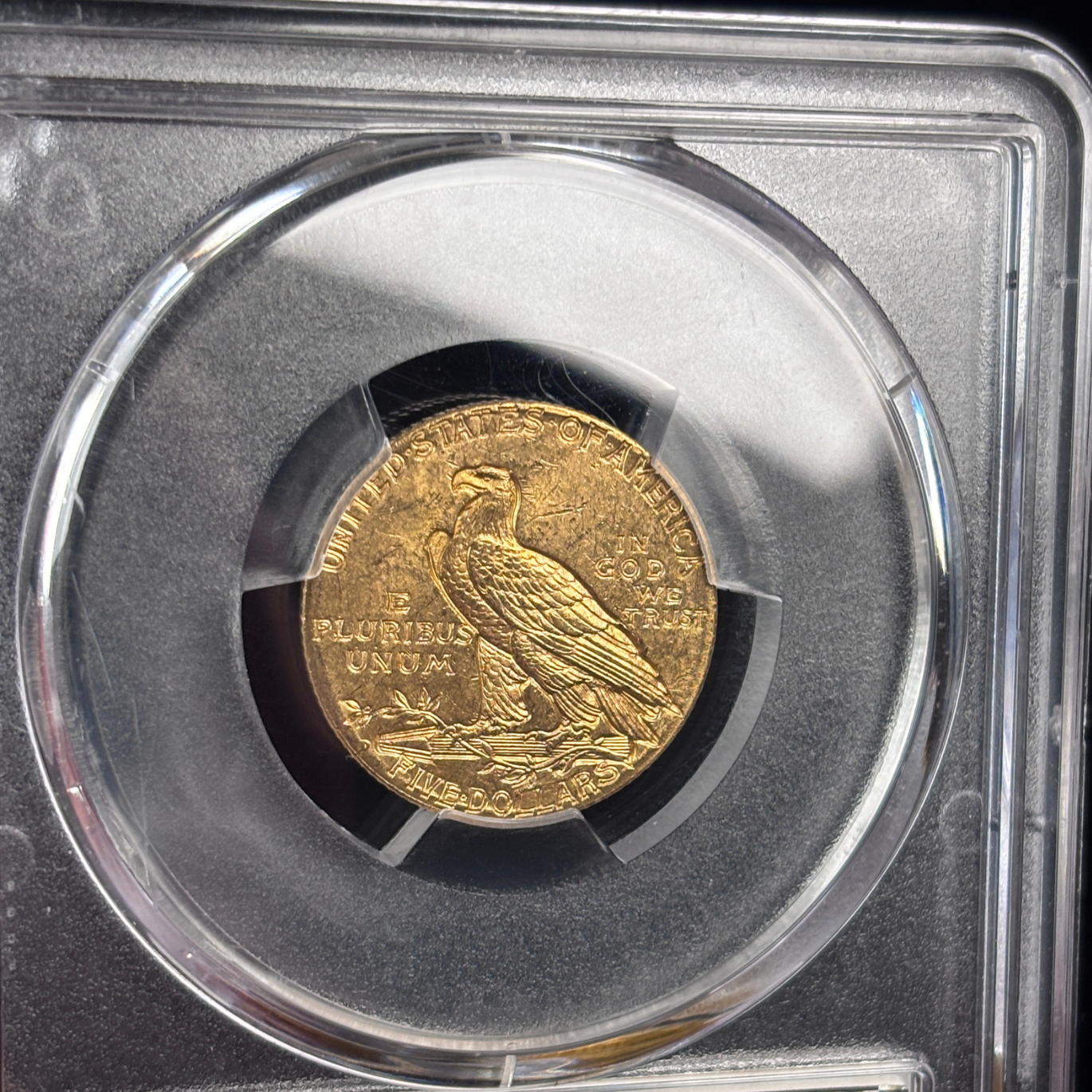 1909 D Indian Head Half Eagle $5 Gold Coin PCGS MS 63 CAC