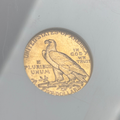 1909 D $5 Indian Head Half Eagle Gold Coin NGC MS63 Nice Color