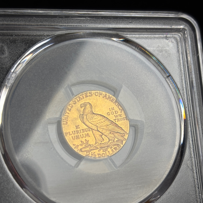 1914 D $2.5 Indian Head Quarter Eagle Gold Coin PCGS MS62 Stunner Undergraded