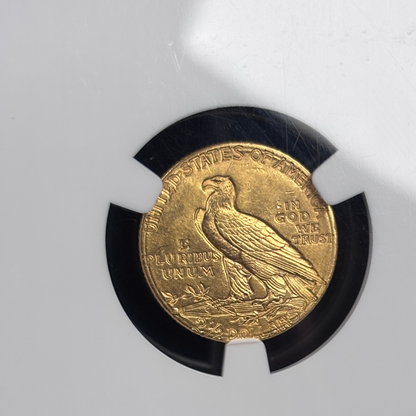 1914 D $2.5 Indian Head Quarter Eagle Gold Coin NGC MS62 CAC