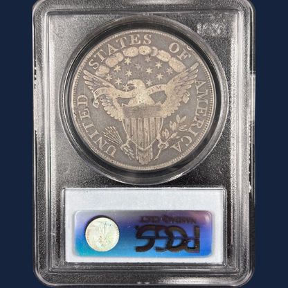 1798 Draped Bust Dollar PCGS F12 CAC Large Eagle