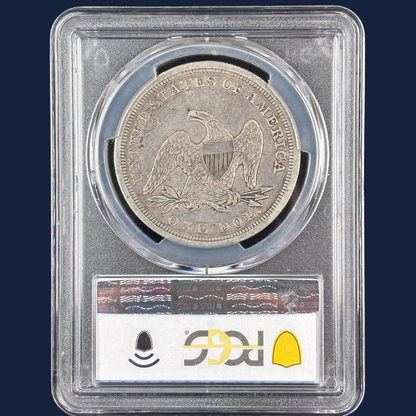 1846 Liberty Seated Dollar PCGS VF35 CAC Original Crusty Look