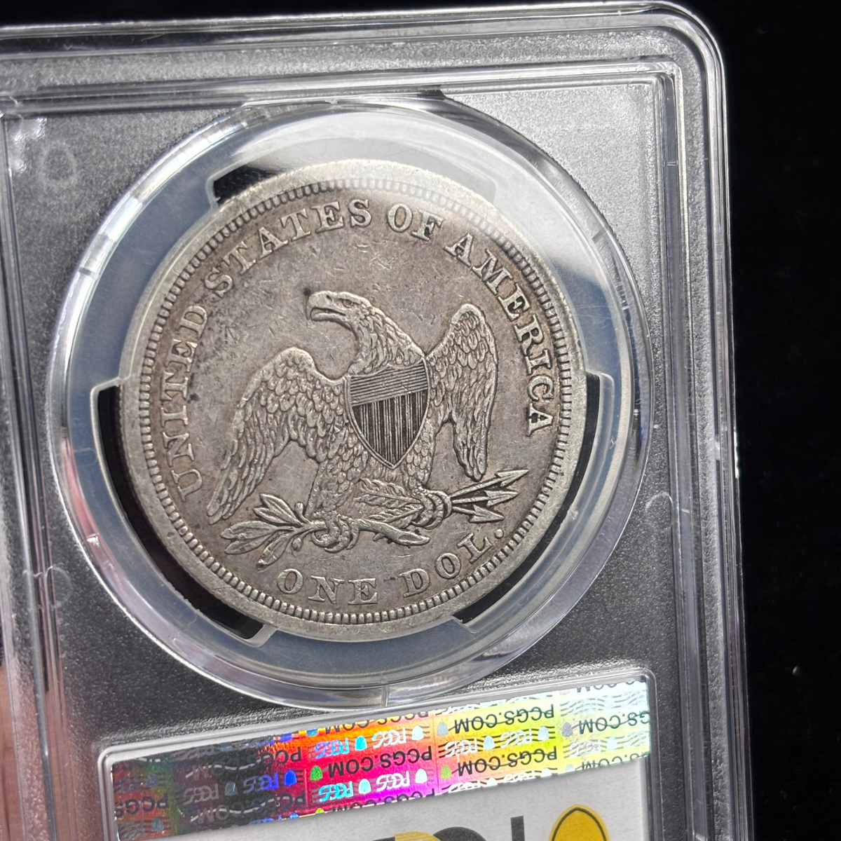 1846 Liberty Seated Dollar PCGS VF35 CAC Original Crusty Look