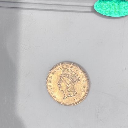 1874 Gold Dollar NGC MS64 CAC Type 3 Older Holder