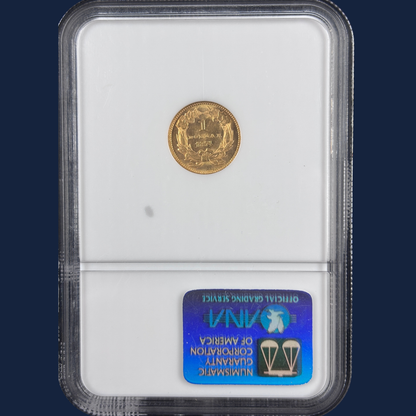 1874 Gold Dollar NGC MS64 CAC Type 3 Older Holder