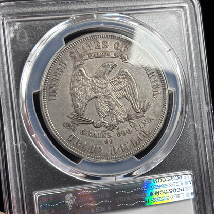 1877 CC Carson City Trade Dollar PCGS XF45 CAC Only 49 with CAC Sticker!