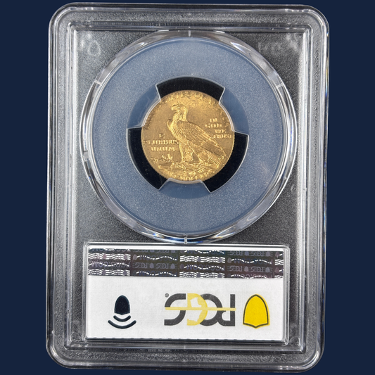 1912 Indian Head Half Eagle PCGS MS63 CAC $5 Gold Coin