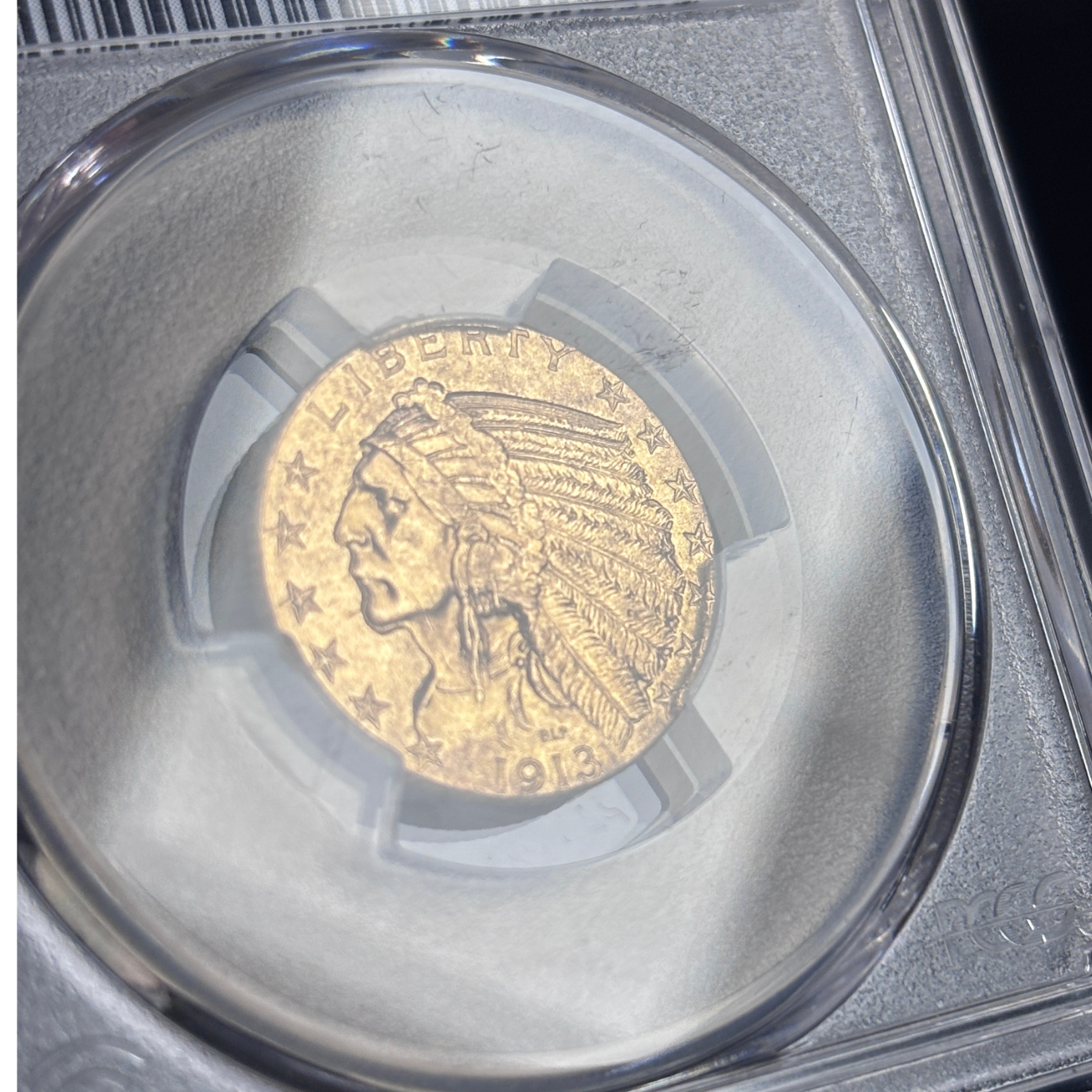 1913 Indian Head Half Eagle Gold Coin PCGS MS63 $5