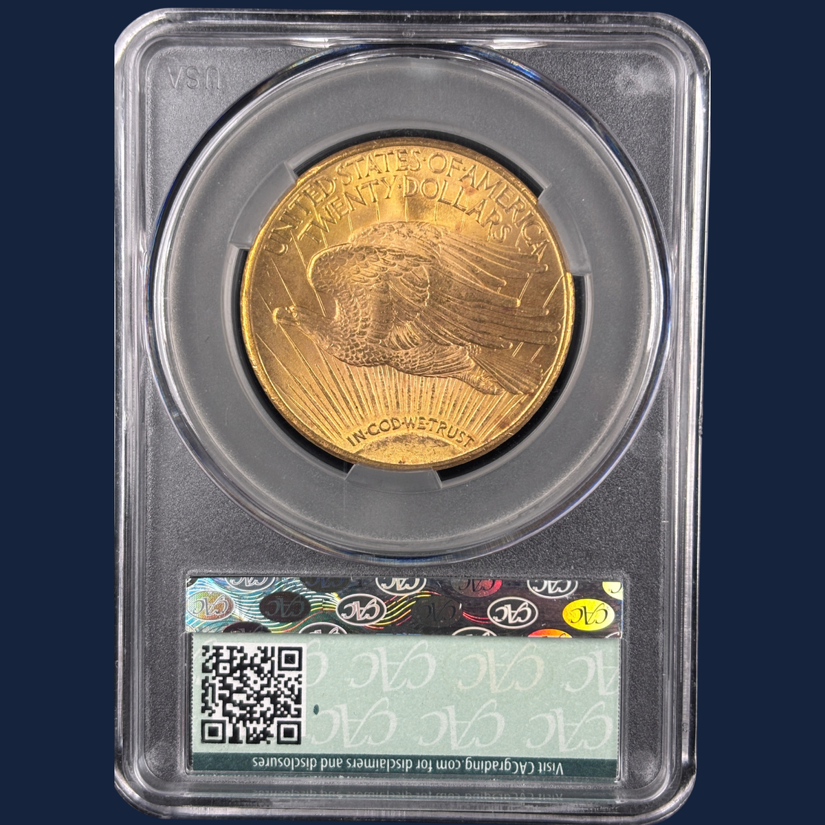 1925 CAC MS64 Saint $20 Gold Coin CACG Smooth Rich Color