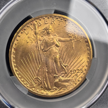 1925 CAC MS64 Saint $20 Gold Coin CACG Smooth Rich Color
