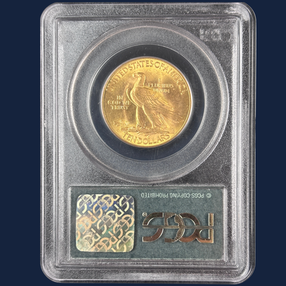 1926 $10 Indian Head Eagle PCGS OGH CAC MS63 Gold Coin