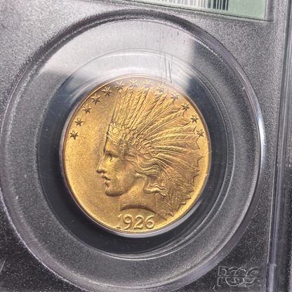 1926 $10 Indian Head Eagle PCGS OGH CAC MS63 Gold Coin