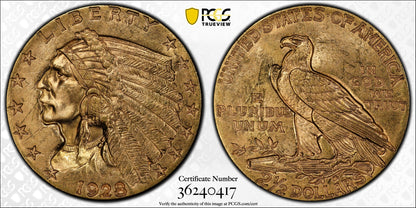 1928 Indian Head Quarter Eagle PCGS MS64 CAC Luster Loaded!