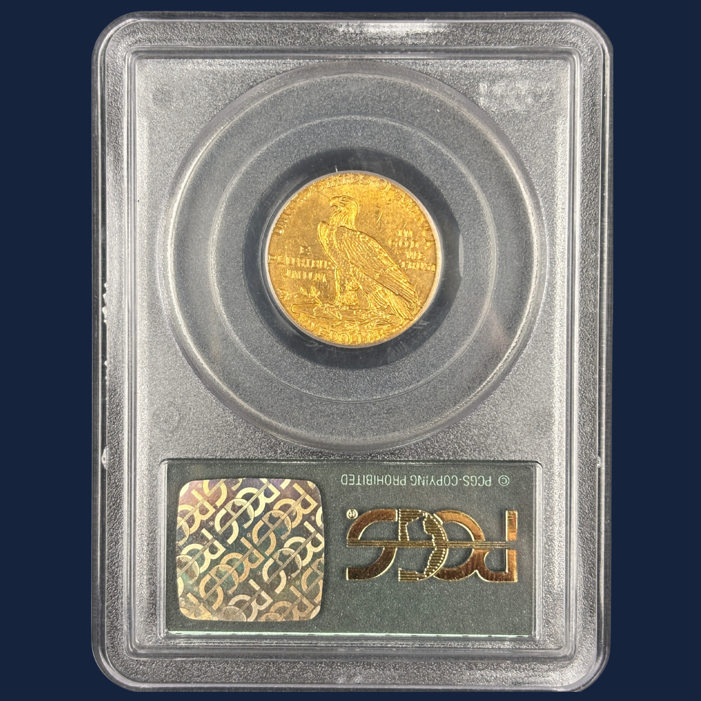 1912 $5 Indian Head Half Eagle Gold Coin PGCS OGH MS62