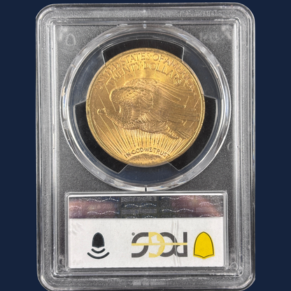 1922 Saint Gaudens $20 Gold Coin PCGS MS64+ CAC Very NEAR GEM