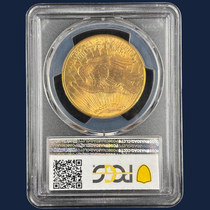 1923-D $20 Saint-Gaudens Double Eagle US Gold Coin – PCGS MS65+ CAC