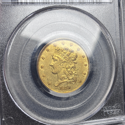 1835 Classic Head Half Eagle Gold Coin PCGS AU53 Flashy