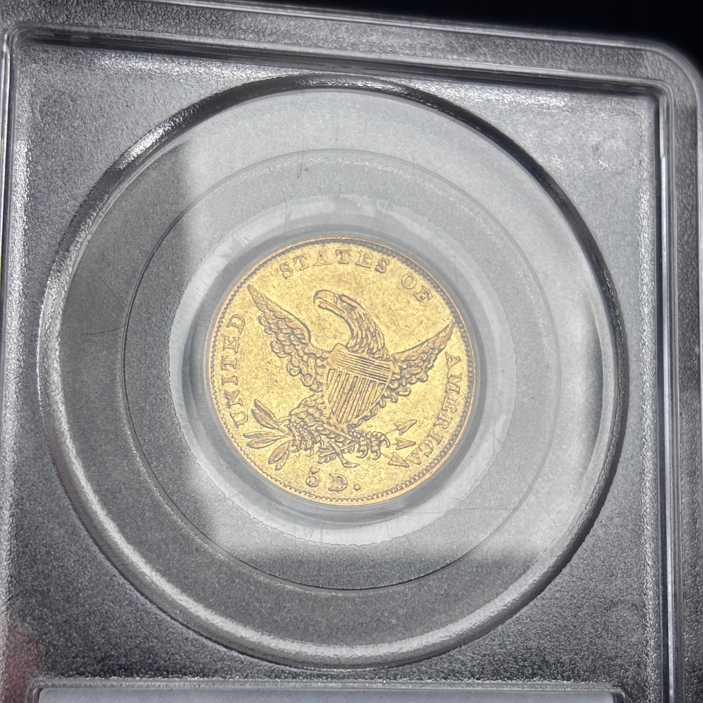 1835 Classic Head Half Eagle Gold Coin PCGS AU53 Flashy