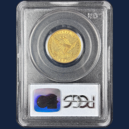 1835 Classic Head Half Eagle Gold Coin PCGS AU53 Flashy